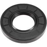 uxcell Oil Seal, TC 40mm x 80mm x 12mm Nitrile Rubber Cover Double Lip with Spring for Bearing Shaft, Black Pack of 1