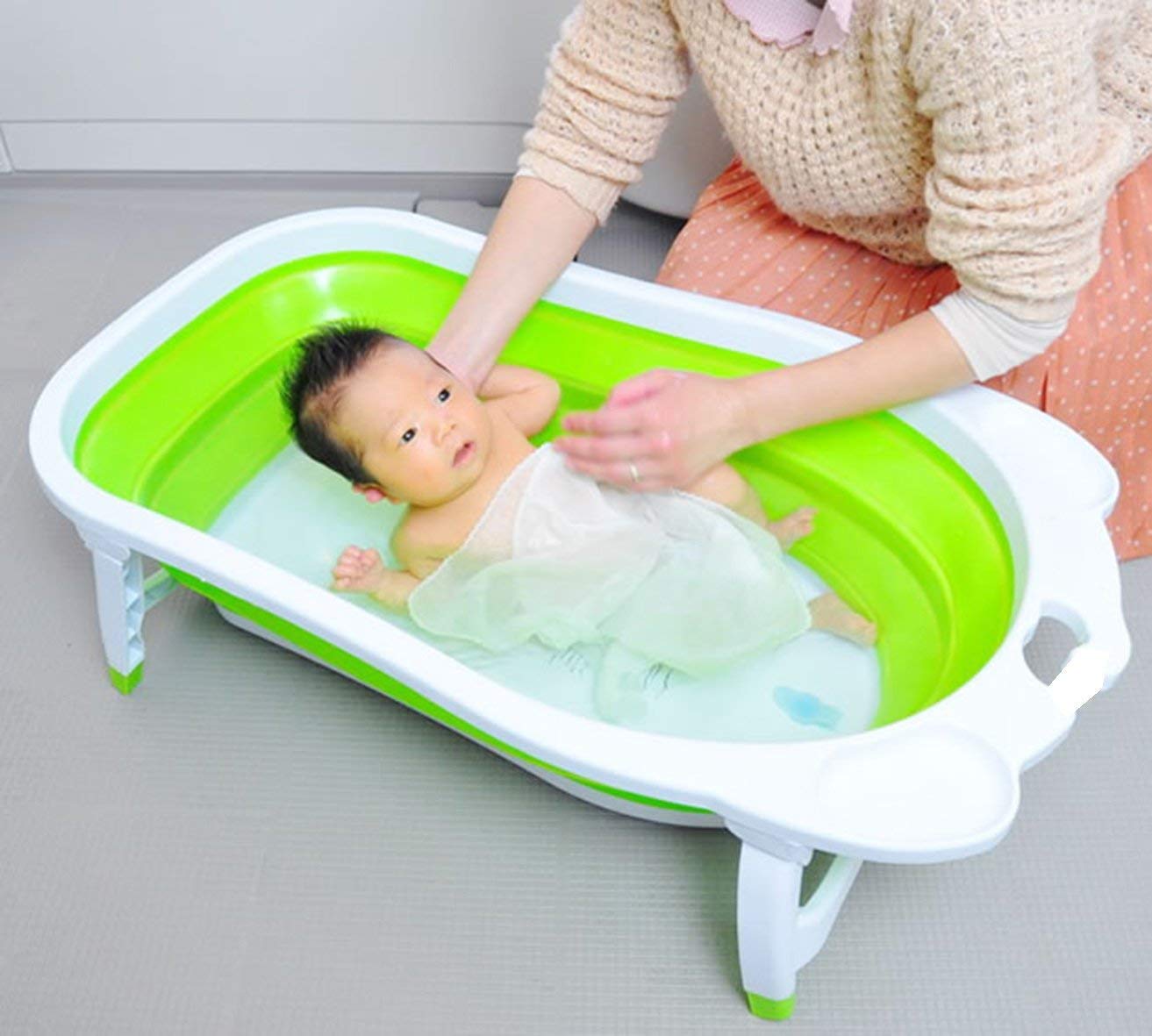 Buy Sevia Baby S Folding Portable Bath Tub Shower Basin For 6 Months 3 Year S Child Size 80 X 47 X 23 Cm Opened 80 X 47 X 7 Cm