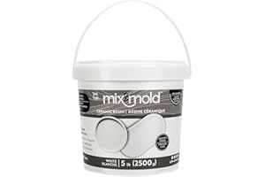 Brea Reese: Mix2Mold Ceramic Resin - White Powder 5.5lb Bucket - Non-Toxic, Smooth Matte Finish, No Heat Or Kiln, Just Add Water, Cures in 60 Min