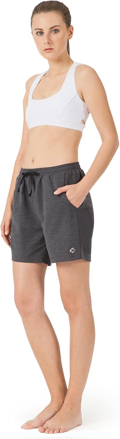 Naviskin Women's Bermuda Shorts Workout Athletic Yoga Shorts with Pockets Knee Length for Fitness Walking Gym Homework : Clothing