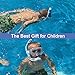 WACOOL Snorkeling Snorkel Diving Scuba Package Set Gear for Kids Youth Junior Anti-Fog Coated Glass with Silicon Mouth Piece Purge Valve and Anti-Splash (DarkBlue)