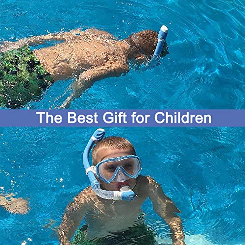 image for WACOOL Snorkeling Snorkel Package Set for Kids Youth Junior, Anti-Fog 