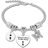 DlaeKua Inspirational Gifts for Women Mental Health Bracelet Gift for Depression Mental Health Awareness Jewelry Encouragement Gifts for Women Motivation Gifts for Suicide Survivors Positive Gifts