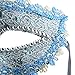 Venetian Style Lace with Rhinestone Liles Costume Masquerade Mardi Mask (Blue)