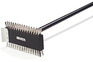 CARLISLE FOODSERVICE PRODUCTS SPARTA 4029000 Stainless Steel Grill Brush, Grill Scraper With Metal Bristles, 30.5 Inches, Black