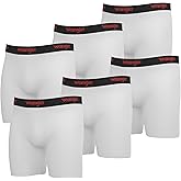 Wrangler 6 Pack Cotton Mens Boxer Briefs Moisture Wicking Dry Fit Mens Underwear