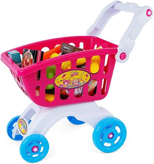 Qingsong Juguetes para niños Casa Niña Niña Fruta Vegetal Carrito de Compras Juguetes educativos (Color : B, Tamaño : 24cm*42cm*46cm): Amazon.es: Hogar