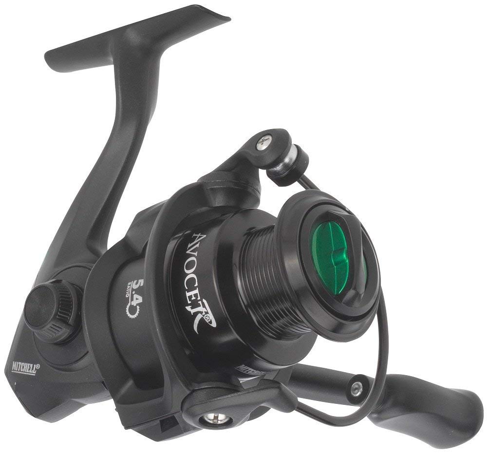 Mitchell Spinning Reel, Avocet R Reels, All round fish, Feeder, Bolognase, Fresh water sea fish Angler, Perch, Pike, Zander, Black, 5.2:1 Gear Ratio, Robust & Lightweight, 3+1 Bearing Count, 4000