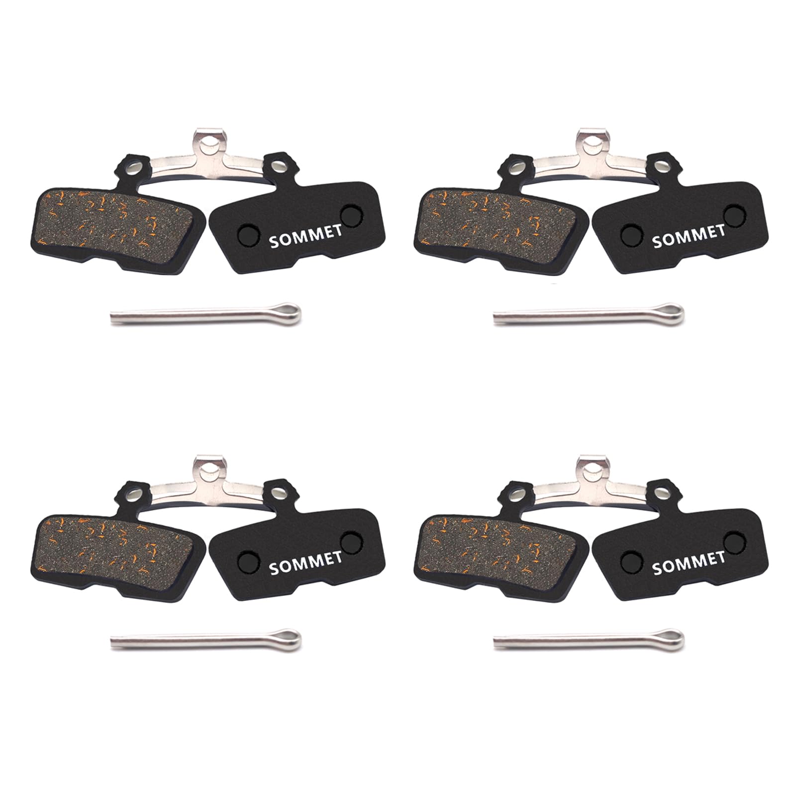 SOMMET 4 pairs Resin and Semi-Metallic Disc Brake Pads fit for AVID CODE Code R (2011-2014) SRAM Guide RE Code Sattel Code RSC 2018 ZSPB22-4