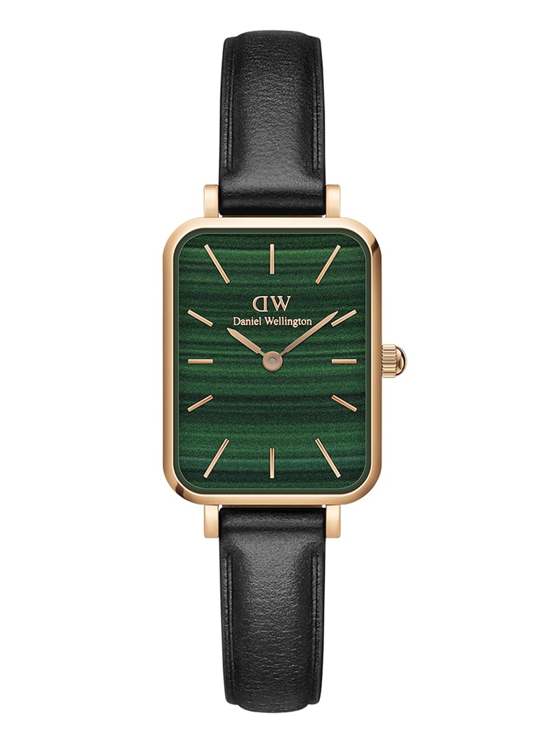 Buy Daniel Wellington Quadro 20X26 mm Rose Gold Green Watch for Women