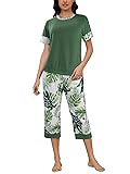 HONG HUI Women's Pajama Set Sleepwear Tops with