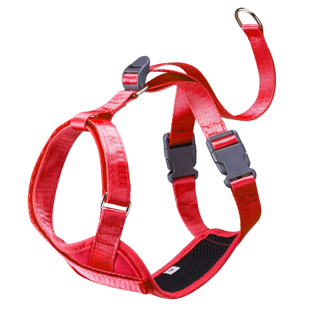 Puphooo Size Free No Pull Dog Harness Soft Breathable Lightweight Adjustable Vest for Walking Training Hiking for Small Medium Dogs Puppy (S, Red)