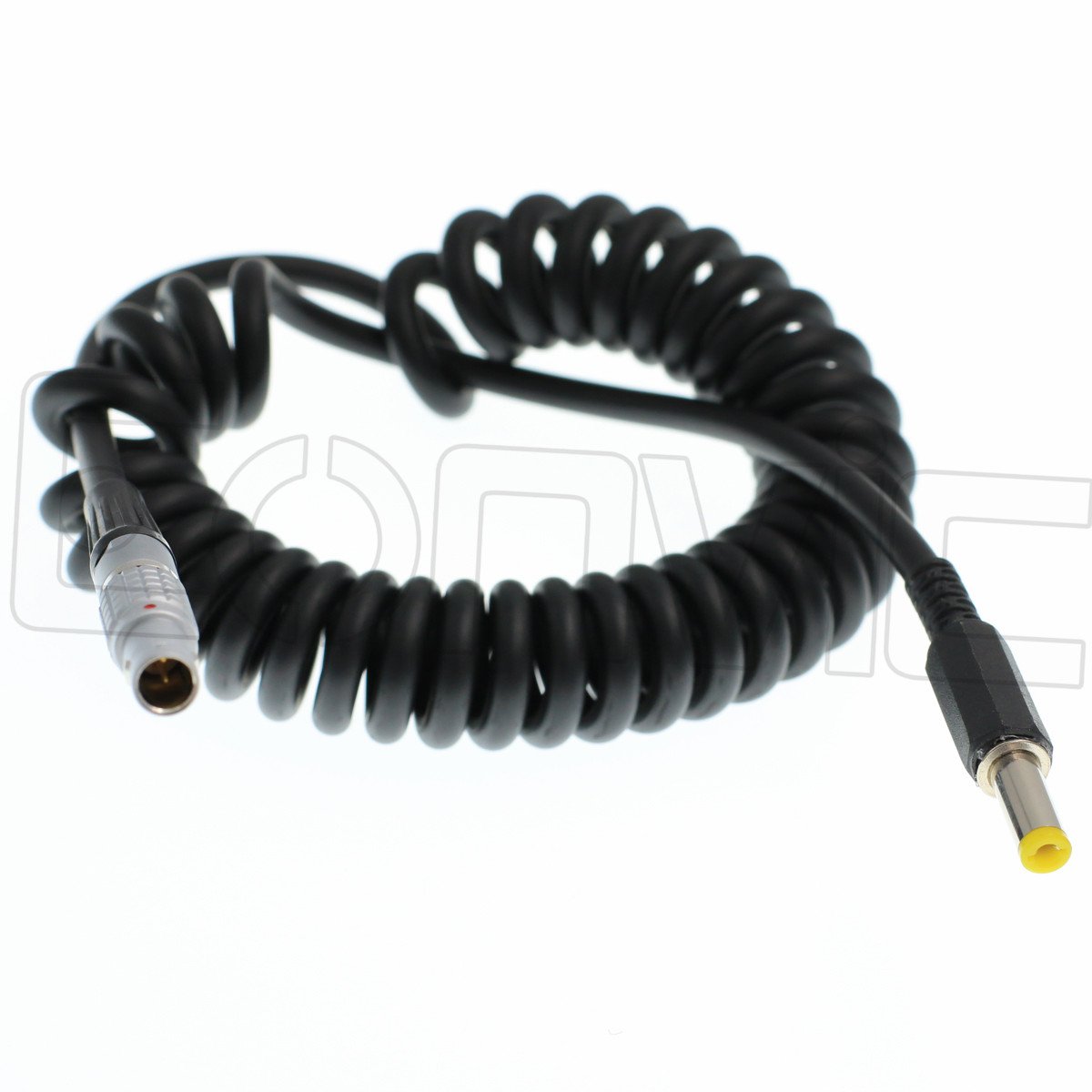 Eonvic 2 Pin to DC Barrel Adapter Coiled Cable for Teradek Bond Z-CAM E2 Flagship Cameras
