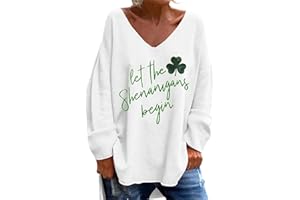 CGGMVCG St. Patricks Day Shirts for Women Long Sleeve Fashion Long Sleeve Casual Print T St Patricks Day Tops for Women