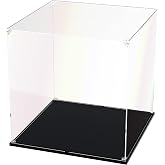 Clear Acrylic Display Case, Easy Assembly Showcase Large Box(14x14x14 inch) | dofopo Dust Protection Case for Action Figures and Dolls, Alternative Glass Box for Collectibles Commemorative Gifts