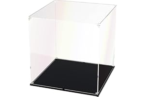 DOFOPO Clear Acrylic Display Case, Self-Assemble Showcase for Collectibles, Action Figures, Dolls, Toys - Alternative Glass Box for Commemorative Gifts(14x14x14 inch, 35x35x35 cm)