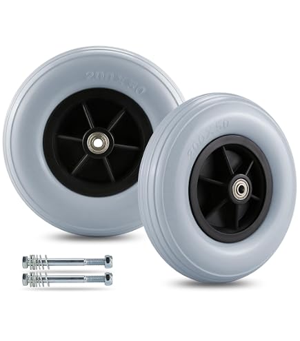 The Aftermarket Group Wheelchair Caster Assembly – Flat Free, Grey Ribbed Tire, 6 X 2 Inches, TAGC1762 – Durable Replacement Caster