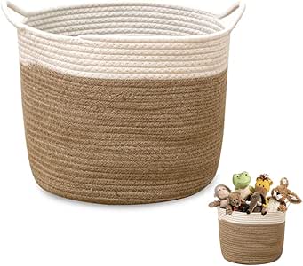 Cesta de Almacenamiento de Cuerda de algodón Extragrande, cestas de