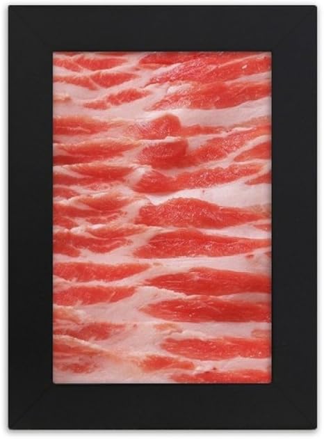 Amazon Co Jp Diythinker Pork Mutton Fat 肉 食品 テクスチャ 卓上フォトフレーム 写真ディスプレイ アートペインティング 展示会 ホーム キッチン