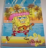 Staples Wide Ruled Spiral Notebook ~ Spongebob Squarepants Hawaiian Adventure, Aloha (8