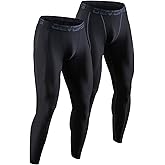 DEVOPS 2 or 3 Pack Men's Compression Pants Athletic Leggings with Pocket/Non-Pocket