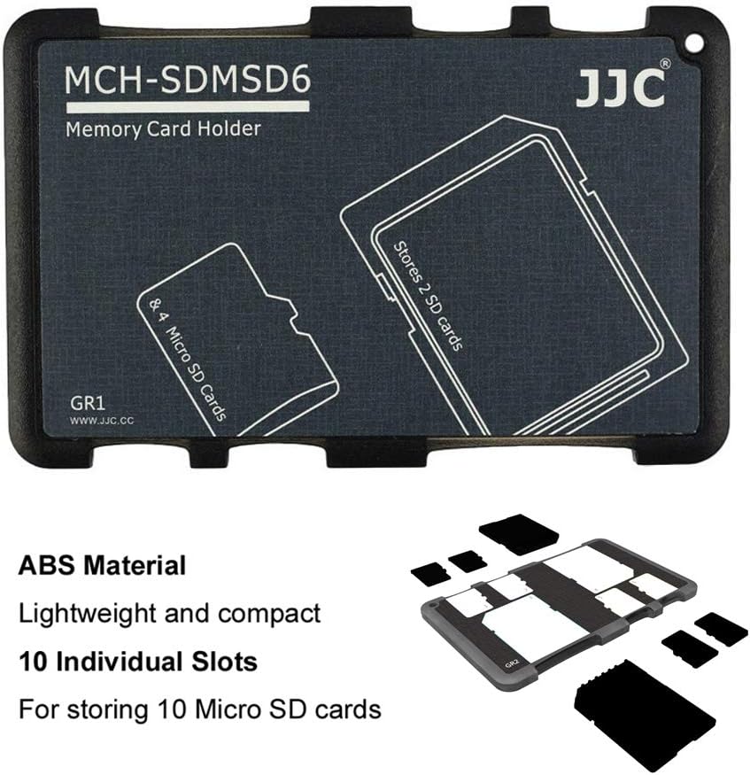 JJC Memory Card Case Portable Slim Holder Storage for 2 SD Cards + 4 Micro SD Cards, per 2 SD + 4 MSD - Image 3