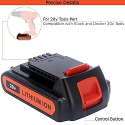 Tulepowceeng 2 Pack 20V 4.0Ah Lithium Replacement