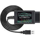 OBD2 Adapter USB ELM327 Scanner with FT232RL 18F25K80 V1.4 Original Chip | Fit for Ducati Motorcycle OBDII Diagnostic Scan Tool for Ford Mazda Toyota Fiat,Work with Windows 7/8/10/XP System