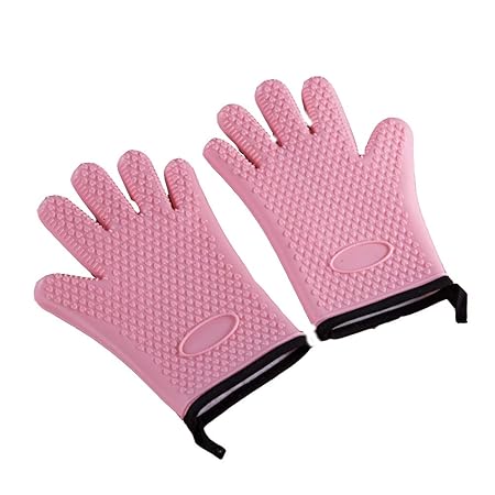 Guante de horno, guantes de cocina de silicona resistentes al ...