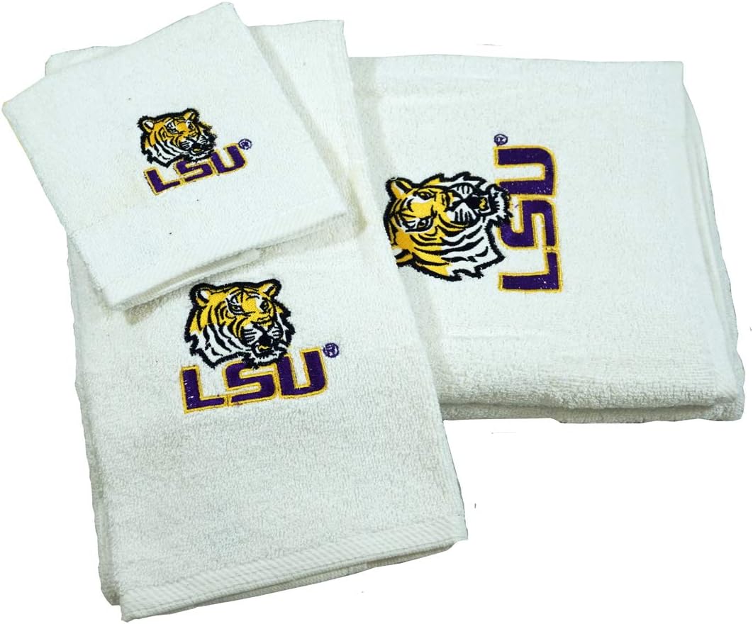 Bath Lsu Tigers Logo 3 Pc Embroidered Bath Towel Gift Set Free Us Shipping Unitransbahia Com Br