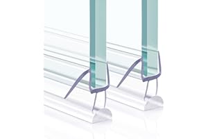 FCSOTSPS Shower Door Bottom Seal, 4 PCS 3/8" x 36" Shower Door Sweep for 3/8 Inch Glass, Frameless Glass Shower Door Seal Strip, Stop Shower Leaks and Create a Water Barrier