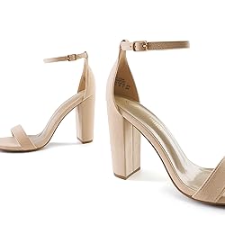DREAM PAIRS Women's Hi-Chunk High Heel Pump