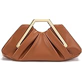 myfriday Women's Elegant Ruched Clutch Purse, Soft Dumpling Evening Purse Handbags for Wedding Prom Party Formal Events