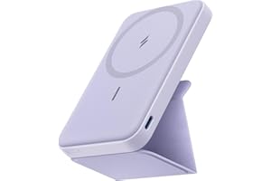 Anker 622 Magnetic Battery (MagGo), 5,000mAh Foldable Magnetic Wireless Portable Charger with Stand and USB-C Port (On The Side), Magsafe-Compatible for iPhone 16/15/14/13 Series