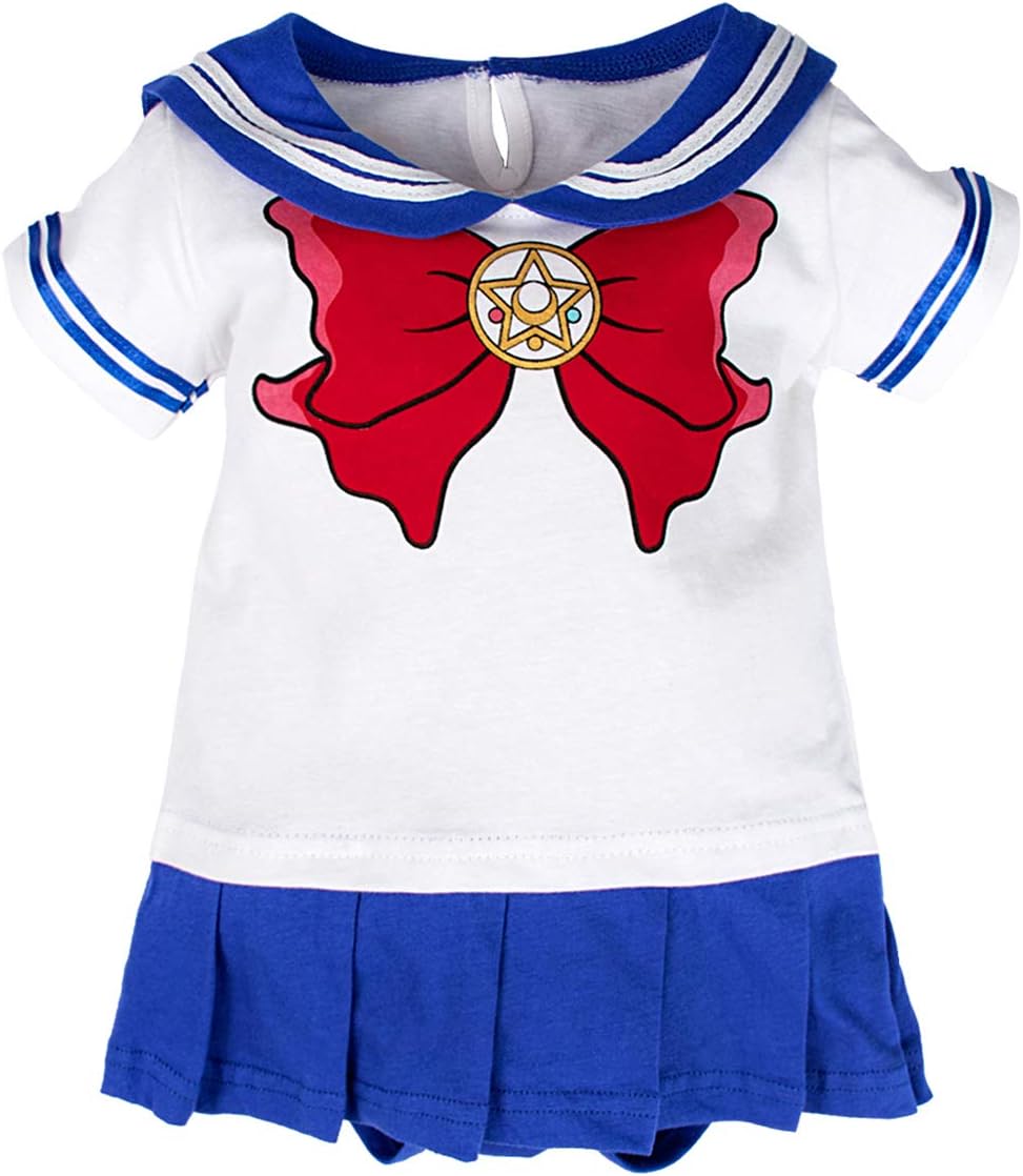 BebkuebeBaby Girls' Sailor Bodysuit Short Sleeve Dress