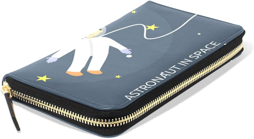 FAJRO Astronaut In Space Ladies Purse leather Women Wallet