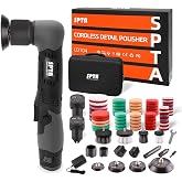 SPTA Cordless Mini Polisher, 12V Cordless Multi Polisher, Micro Cordless Scratches Killer Car Polisher RO/DA Mini Auto Machine Sets With Polishing Pad And Wool Pads for polishing, Sanding and Cleaning