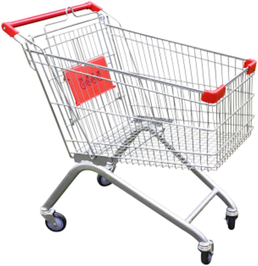 Supermarket shopping cart trolley shopping mall shopping cart shopping cart grocery shopping cart home convenience store property trolley stainless steel 240L upgrade trolley-180L