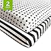 Fitted Jersey Cotton (2 Pack) Gray, White stripes