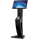 CTA Sleek Floor Stand Kiosk for Monitors &ndash; Floor Stand with Printer Slot 15" to 32" up to 60lbs - for Check-in &amp; POS Stations &amp; More - Black (ADD-LDSLEEK)