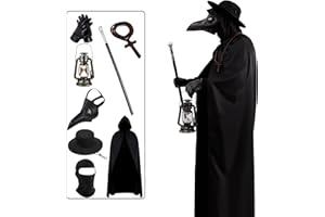 WETRBWEH Scary Halloween Costumes for Men, Plague Doctor Costume Plague Doctor Mask for Party Prom Gifts