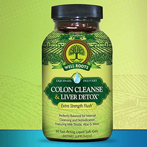 Well Roots Colon Cleanse and Liver Detox Supplement, Value Size, 3 Pack ( 180 Count Total ) Well-Sh