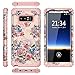 Hocase Galaxy Note 8 Case, Heavy Duty Shockproof Hard Plastic+Silicone Rubber Bumper Dual Layer Protective Case for Samsung Galaxy Note 8 (SM-N950) 2017 - Rose Gold Pink