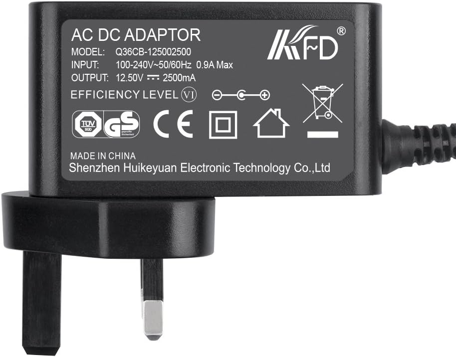 KFD 12.5V AC DC Power Supply for SONY SRS-X5 SRS-D5 SRS-Z100 SRS-ZTV25 Sony SRS-BTX300 SRSBTX300 Portable Wireless Speaker Charger SONY Video Camera EVI-HD1 EVI-HD3V EVI-HD7V BRC-Z700 UK Plug Adapter - Image 3