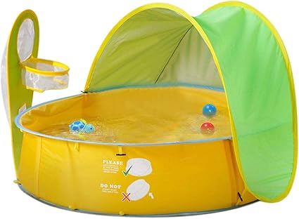 Camphiking Tente De Plage Escamotable Pour Protection Uv Pour Bebe Tapis De Jeu Pliable Pour Bebe Tapis De Jeu Tente De Piscine Abri De Soleil Tente A Baldaquin Portable Pour Enfants
