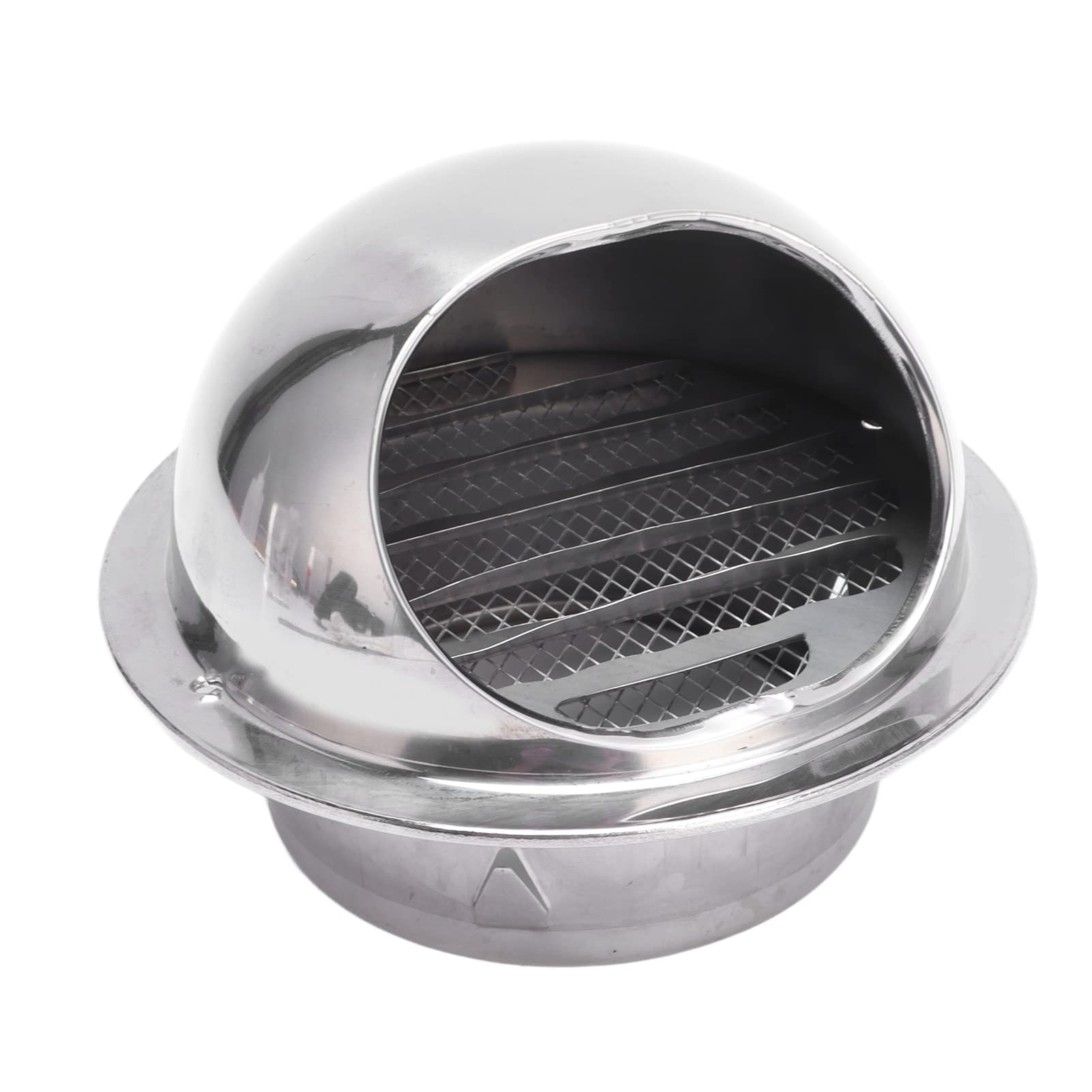 Extractor Fan Cover, Air Vent, Stainless Steel Ventilation Cover Built-in Hemispherical Waterproof Mesh Screen Extractor Fan Vent Cover, External Vent Cover for Electric Dryers, Fan Heaters (4 Inch)