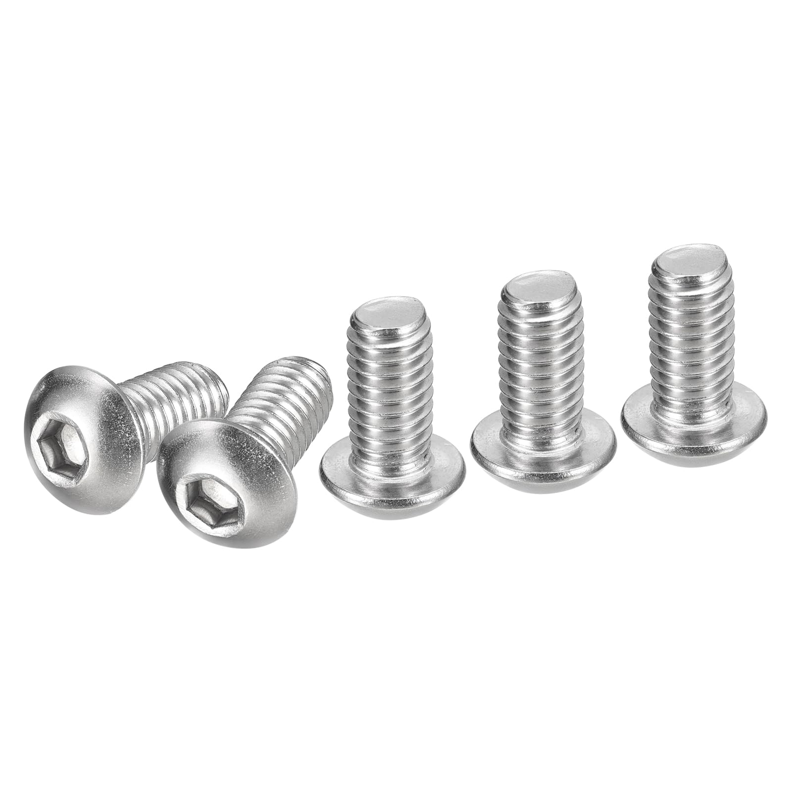 DTGN 3/8-16x3/4" Button Head Socket Cap Screws - 30Pack - Good for Machine - 304 Stainless Steel 18/8 - Hex Drive Full Thread UNC Fasteners — image 1