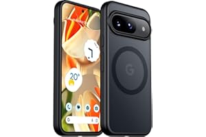 Renmou Magnetic for Google Pixel 9 Pro Case/Google Pixel 9 Case[Compatible with MagSafe] [Full Body Shockproof] Military-Grade Protection Slim,Translucent Matte Phone Case- Black