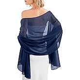 FURTALK Chiffon Shawl Wraps for Women Evening Dresses Soft Scarf Formal Wedding Bridal Scarves