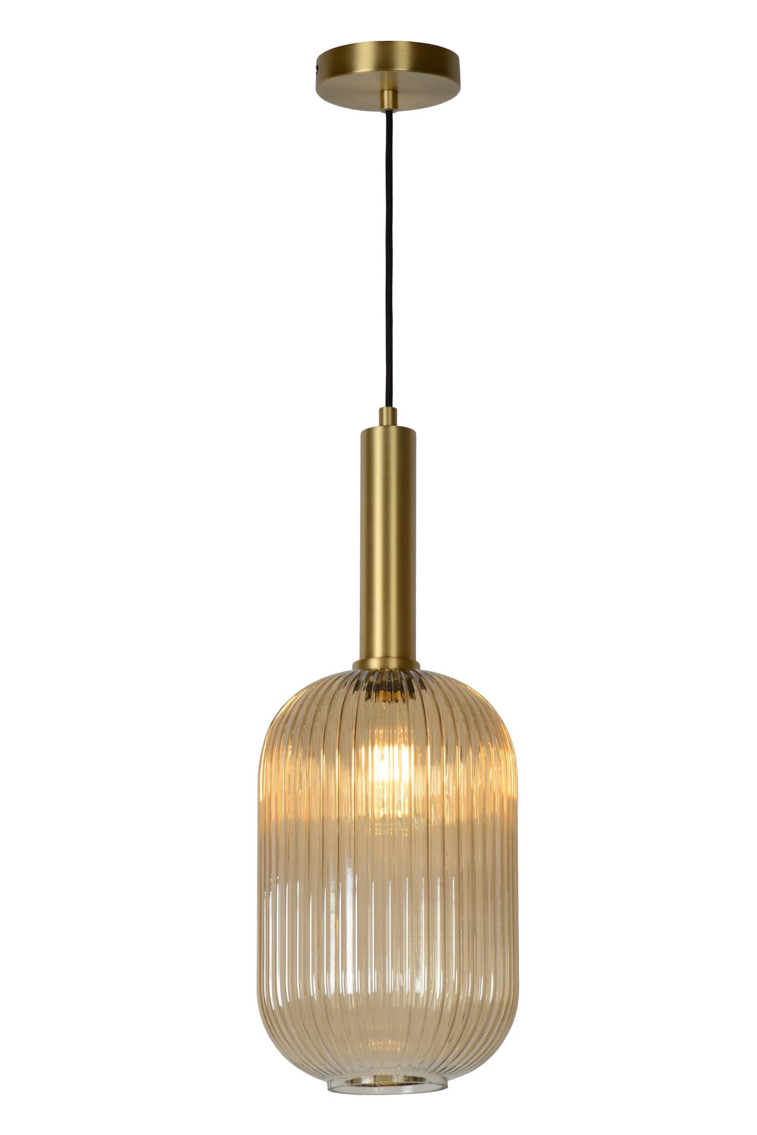 LUCIDE MALOTO - Pendant Light - Ø 20 cm - 1xE27 - Amber